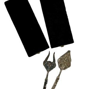 International Silver Company Silver Plated Fish Serving Set Fork Spatula India